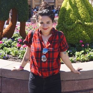 Madewell central shirt in red plaid